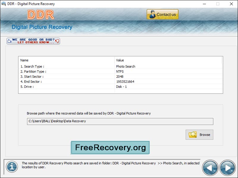 Canon Photo Recovery screen shot