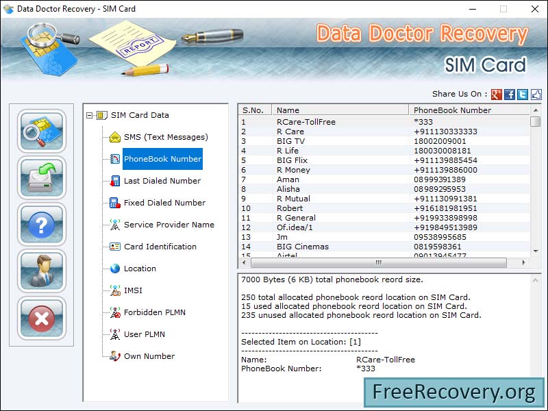 Screenshot of Recover Deleted SMS Messages