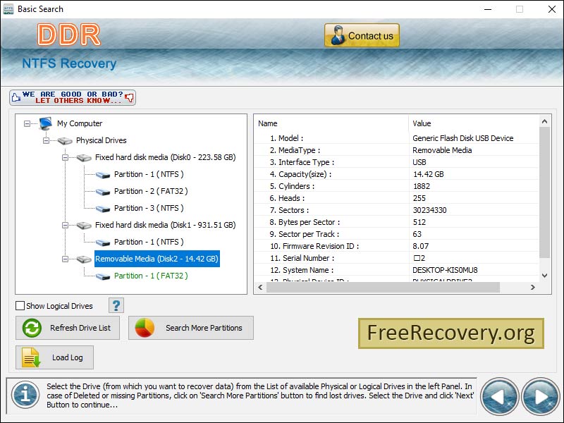 NTFS Recovery Software screenshot