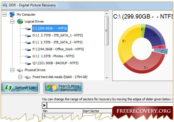 Digital pictures recovery software