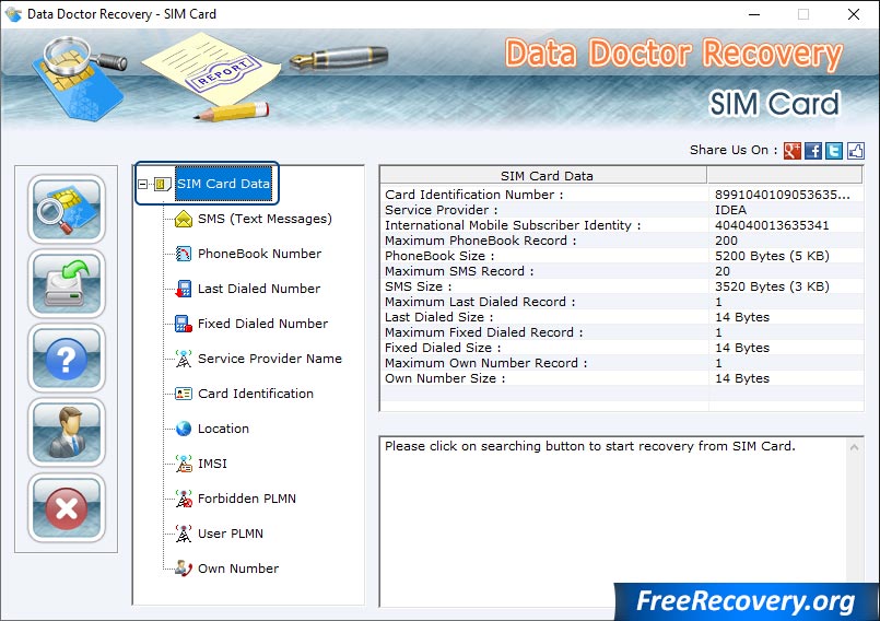 Sim Card Data